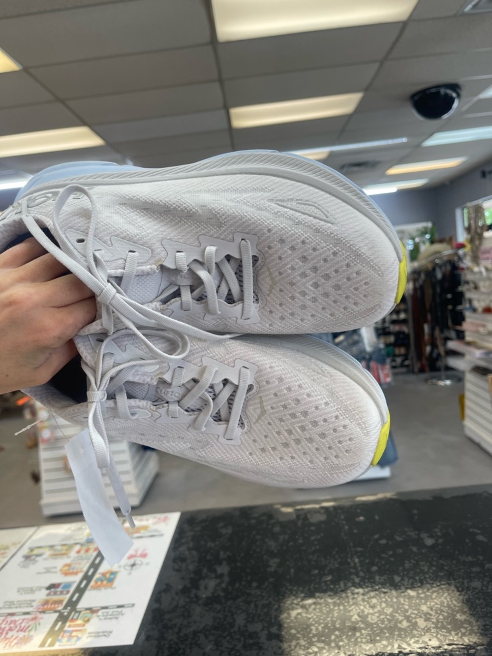 Hoka Women's White/Cream Sneakers - Picture 7 of 9